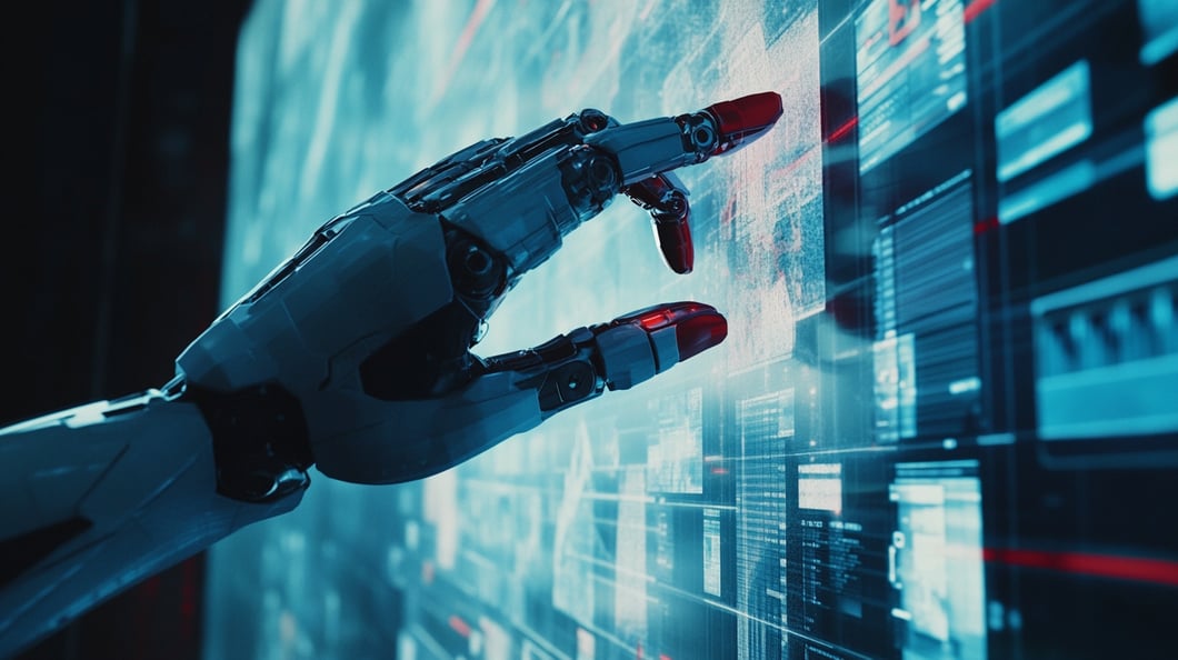 AI robot hand changing public relations press release in healthcare health tech biotech and life sciences 
