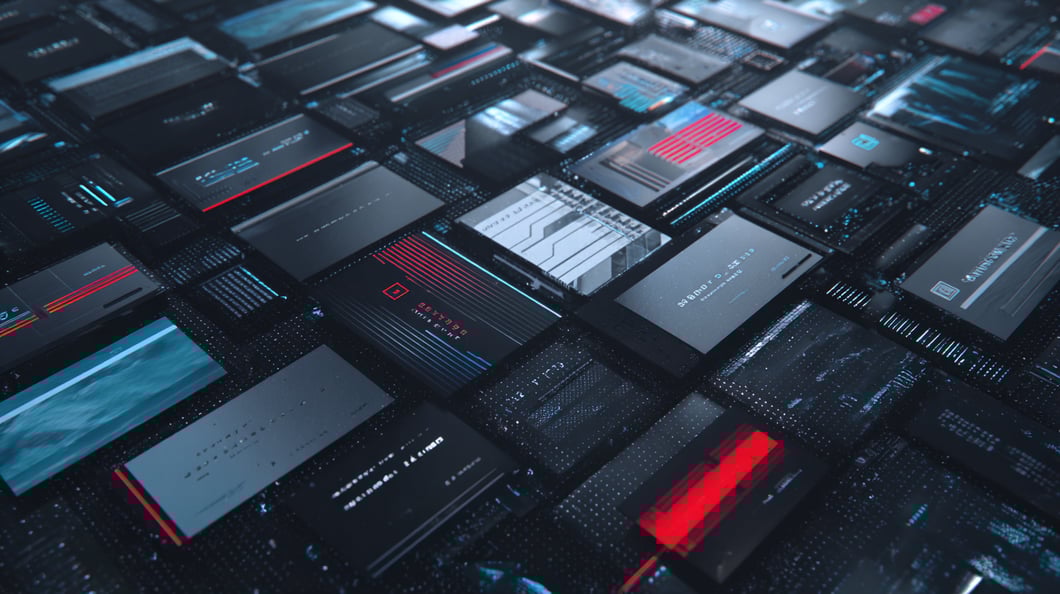 Business cards in healthcare health tech biotech life sciences cards falling all around 