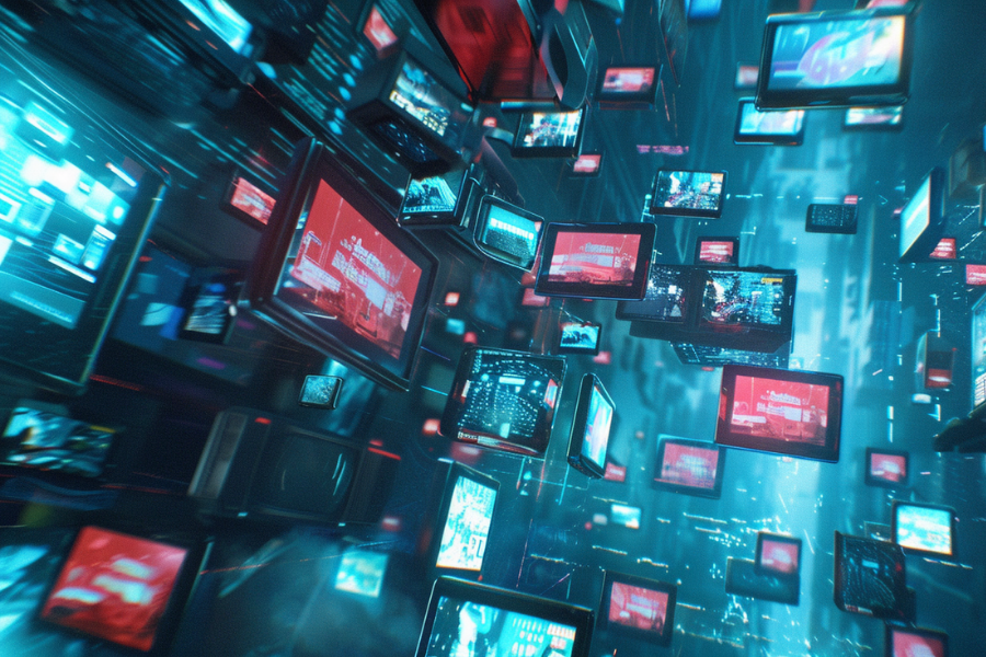 Floating healthcare screens