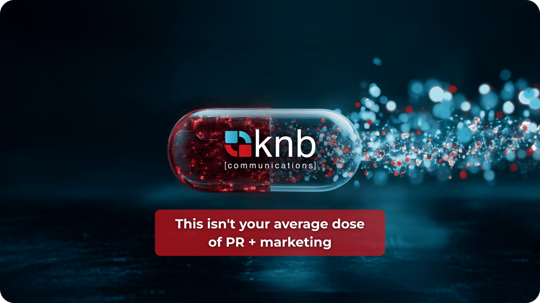 KNB Rx 2026 campaign pill with text 