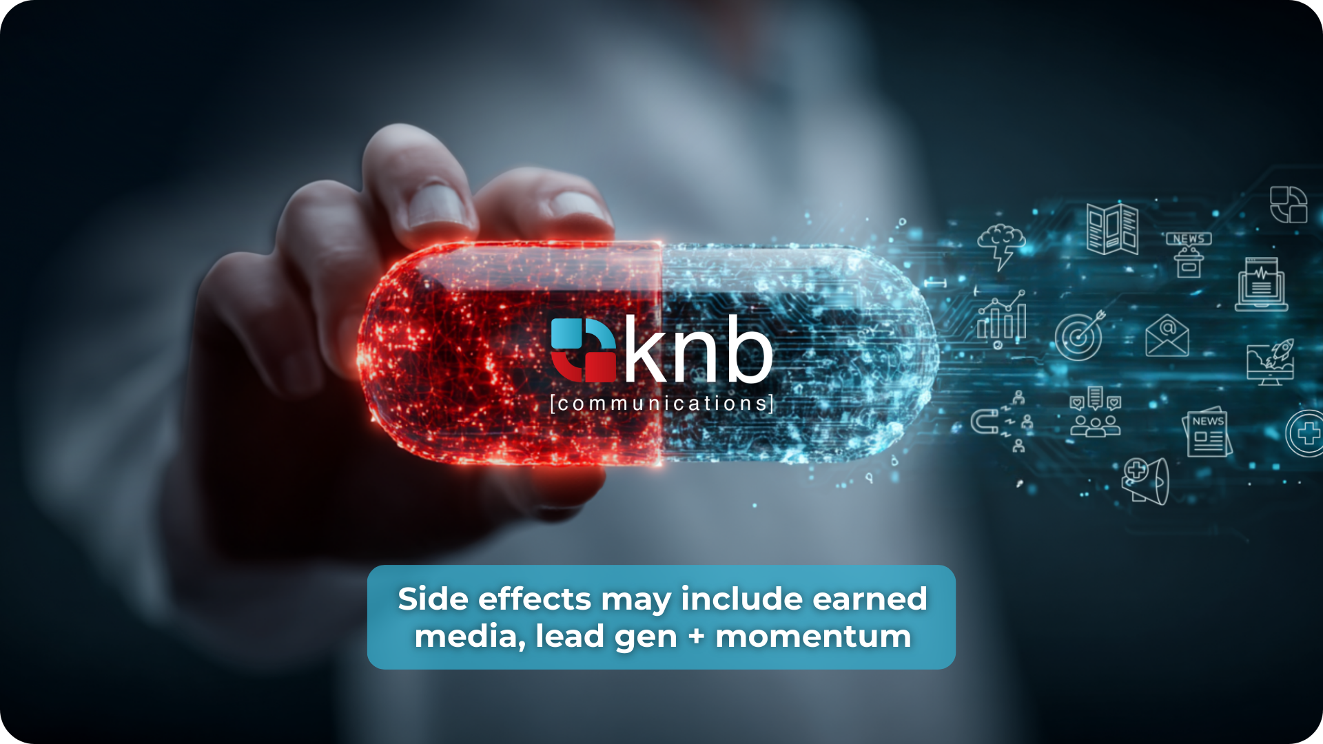 KNB Rx - PR + marketing health tech life sciences pill 3