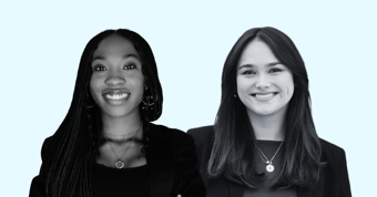  Meet the KNB marketing + PR healthcare health tech interns - Kat (left) + Audrey (right) 