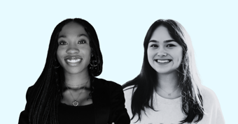  Meet the KNB marketing + PR healthcare health tech interns - Kat (left) + Audrey (right) 