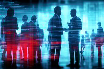  People standing at health tech conference HIMSS conference 2026 key takeaways 