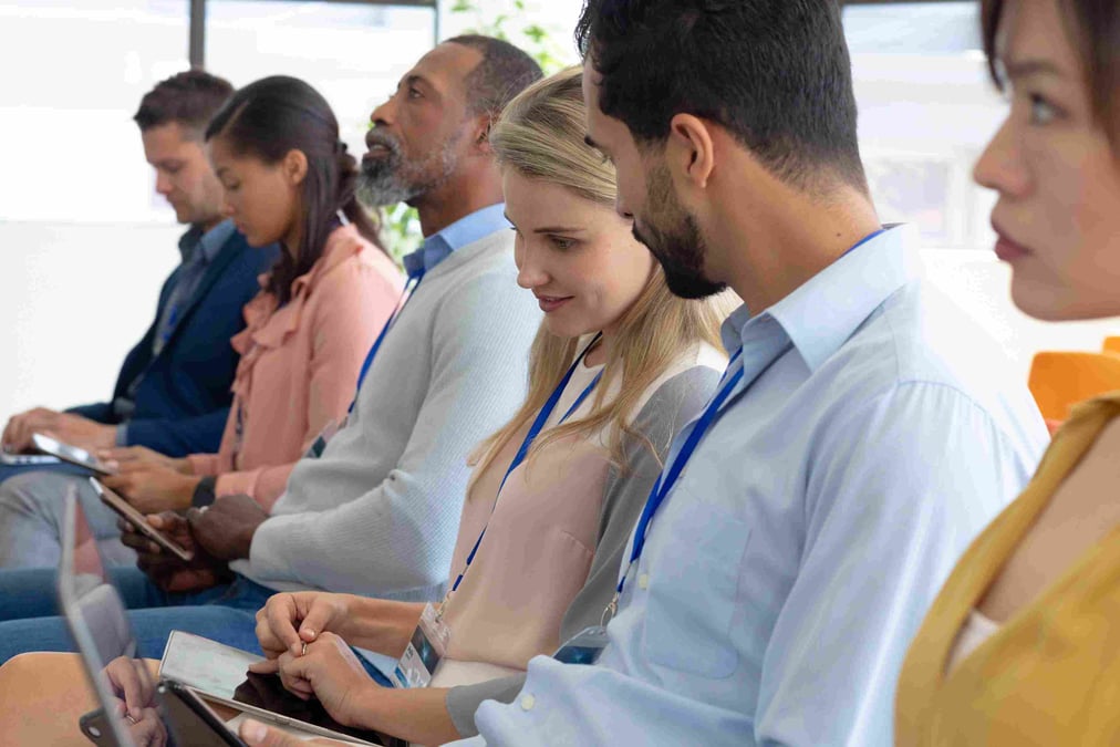 business professionals at a conference 