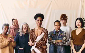 A group of women posing for a picture